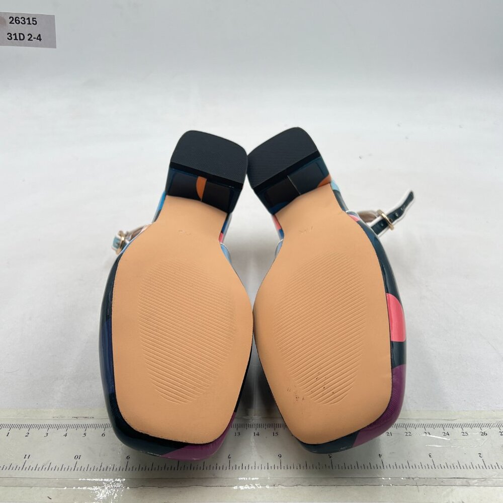 Ydn Colorful-Dots Square Toe Block Low Heels Slin… - image 7